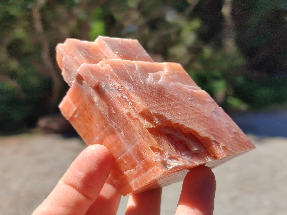 Natural Sunset Orange Calcite Specimens x 6 From Spitzkop, Namibia