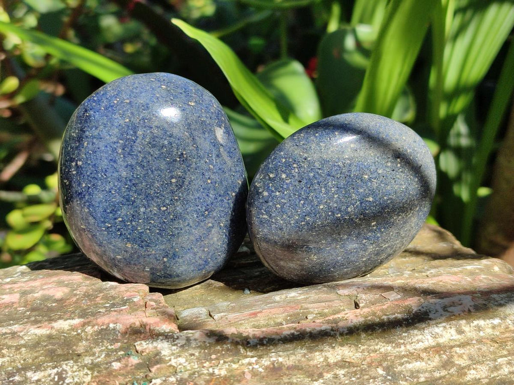 Polished Lazulite Galets x 12 From Madagascar - Toprock Gemstones and Minerals 