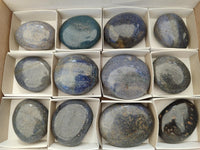 Polished Lazulite Galets x 12 From Madagascar
