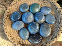 Polished Lazulite Galets x 12 From Madagascar