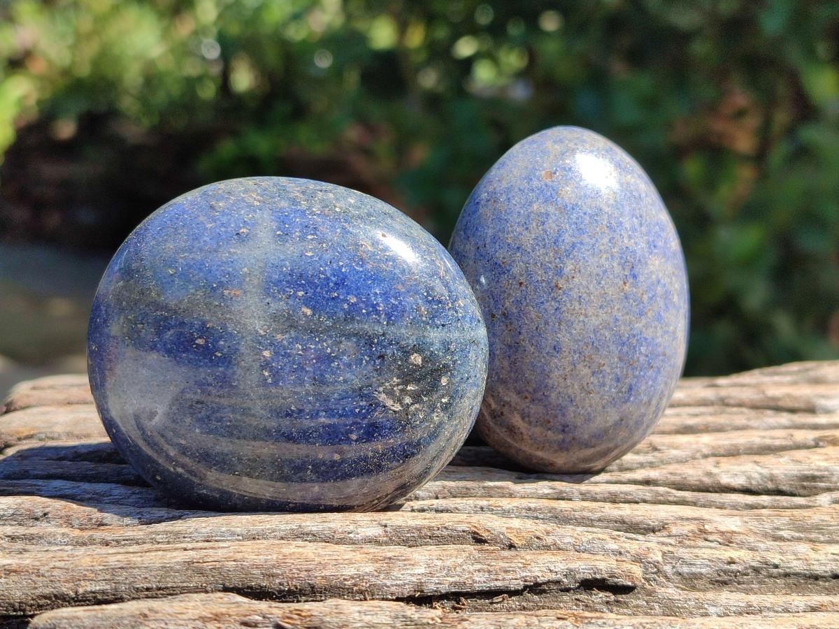 Polished Lazulite Galets x 12 From Madagascar