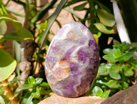 Polished Purple Chevron Amethyst Standing Free Forms x 2 From Madagascar