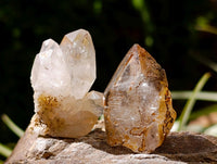 Natural Mix of Smokey, Clear and Amethyst Quartz Crystals x 12 From Brandberg, Namibia