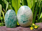 Polished Green Fluorite Standing Free Forms x 2 From Madagascar