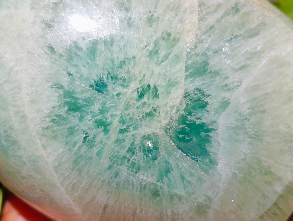 Polished Green Fluorite Standing Free Forms x 2 From Madagascar