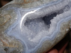 Polished Blue Lace Agate Standing Free Forms x 6 From Nsanje, Malawi