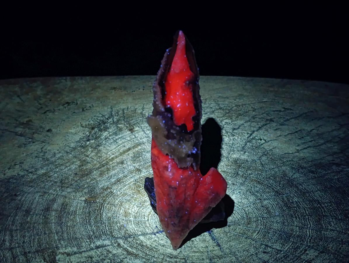 Natural Drusy Quartz Coated Spearhead Calcite Specimens x 12 From Albert's Mountain, Lesotho