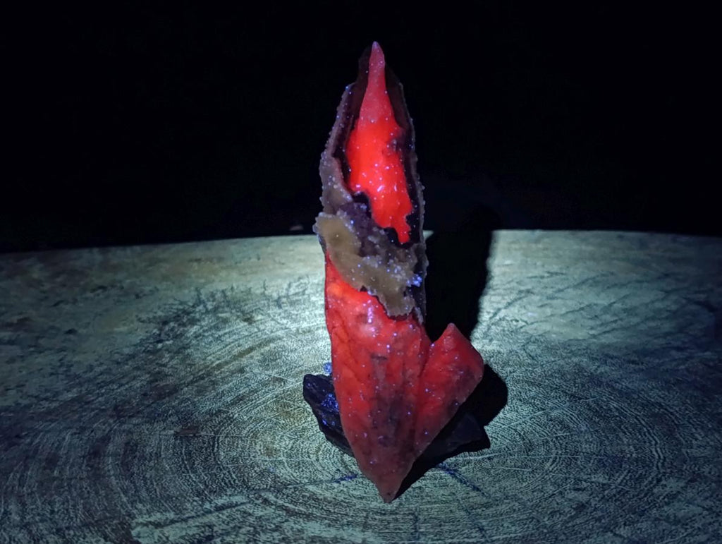 Natural Drusy Quartz Coated Spearhead Calcite Specimens x 12 From Albert's Mountain, Lesotho