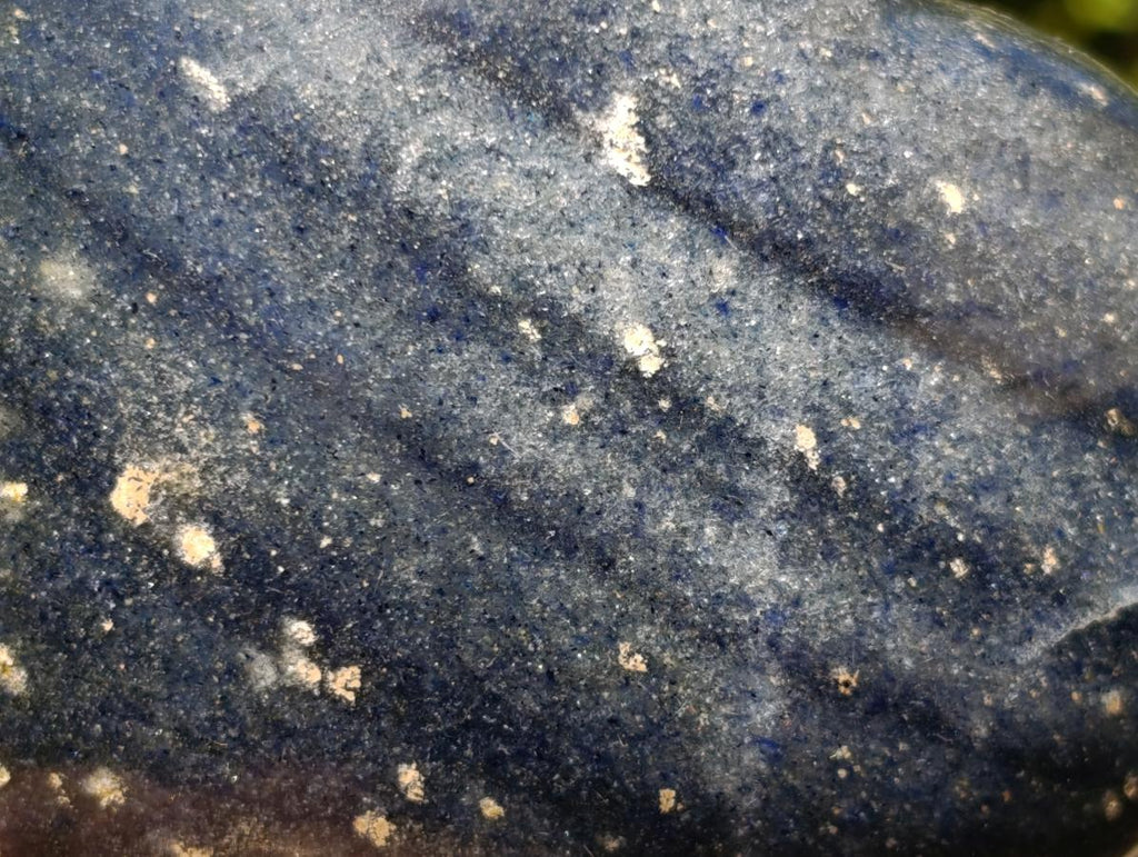 Polished Large Lazulite Hearts x 6 From Madagascar