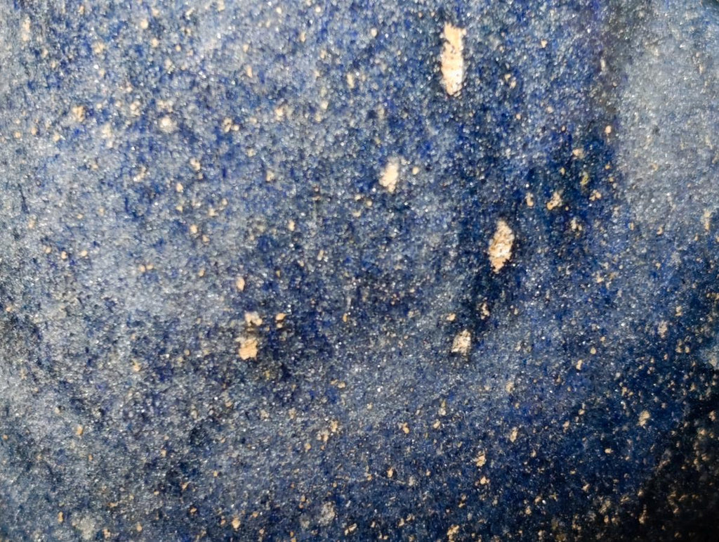 Polished Large Lazulite Hearts x 6 From Madagascar