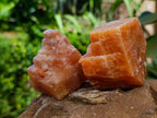 Natural Sunset Orange Calcite Specimens x 12 From Spitzkop, Namibia - Toprock Gemstones and Minerals 
