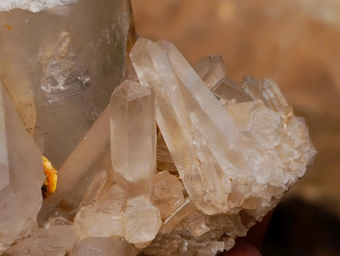 Natural Clear Quartz Crystal Clusters x 12 From Madagascar