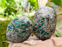 Polished Emerald Mica 'Mutokolite' Free Forms x 6 From Mutoko, Zimbabwe
