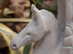 Hand Made White Soapstone Pegasus Carving x 1 From Zimbabwe