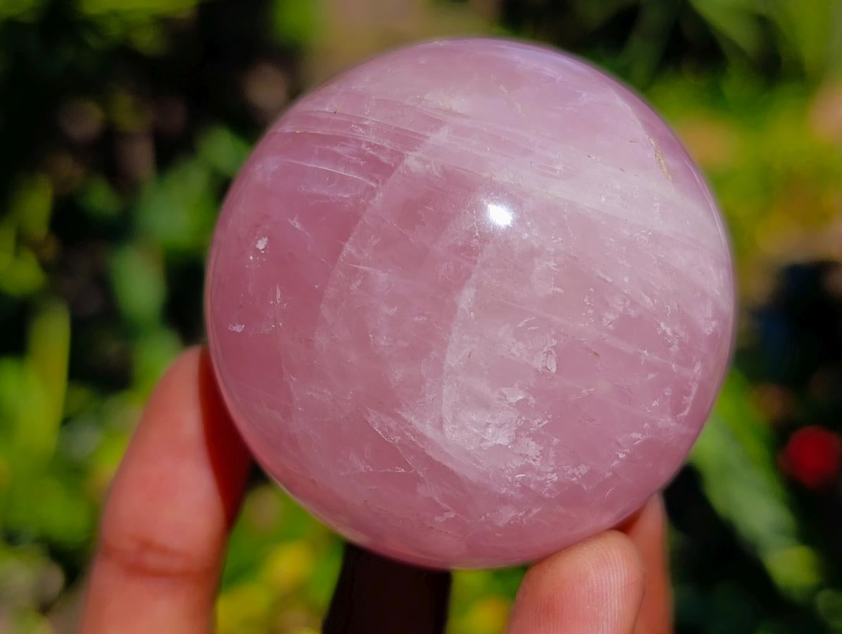 Polished Star Rose Quartz Spheres x 6 From Madagascar