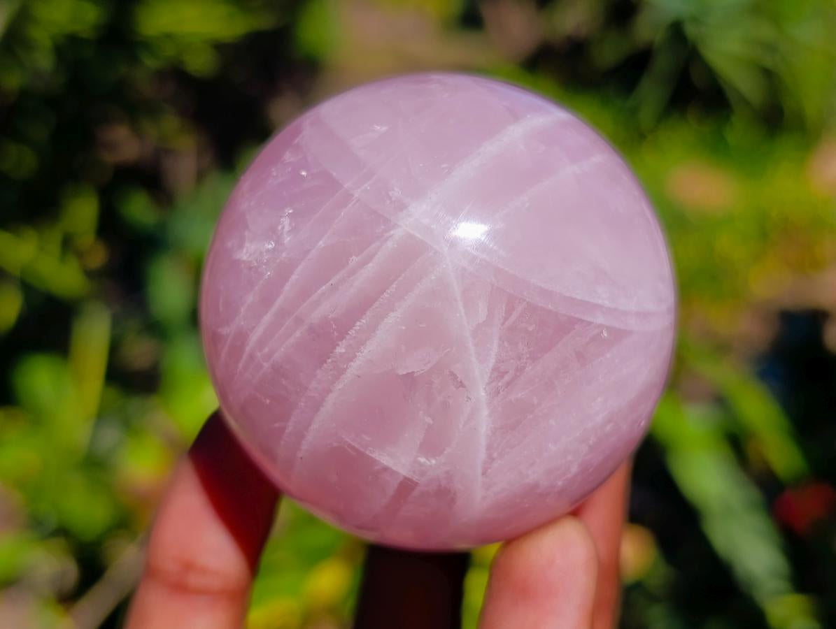 Polished Star Rose Quartz Spheres x 6 From Madagascar