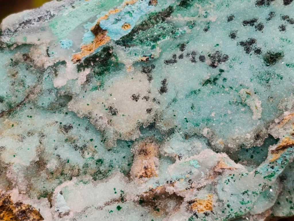 Natural Drusy Coated Chrysocolla With Malachite Specimens x 2 From Lupoto Mine, Congo