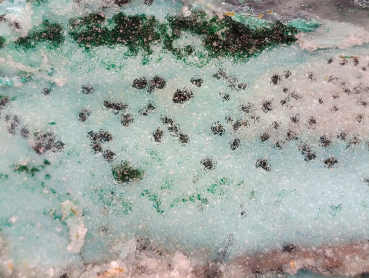 Natural Drusy Coated Chrysocolla With Malachite Specimens x 2 From Lupoto Mine, Congo