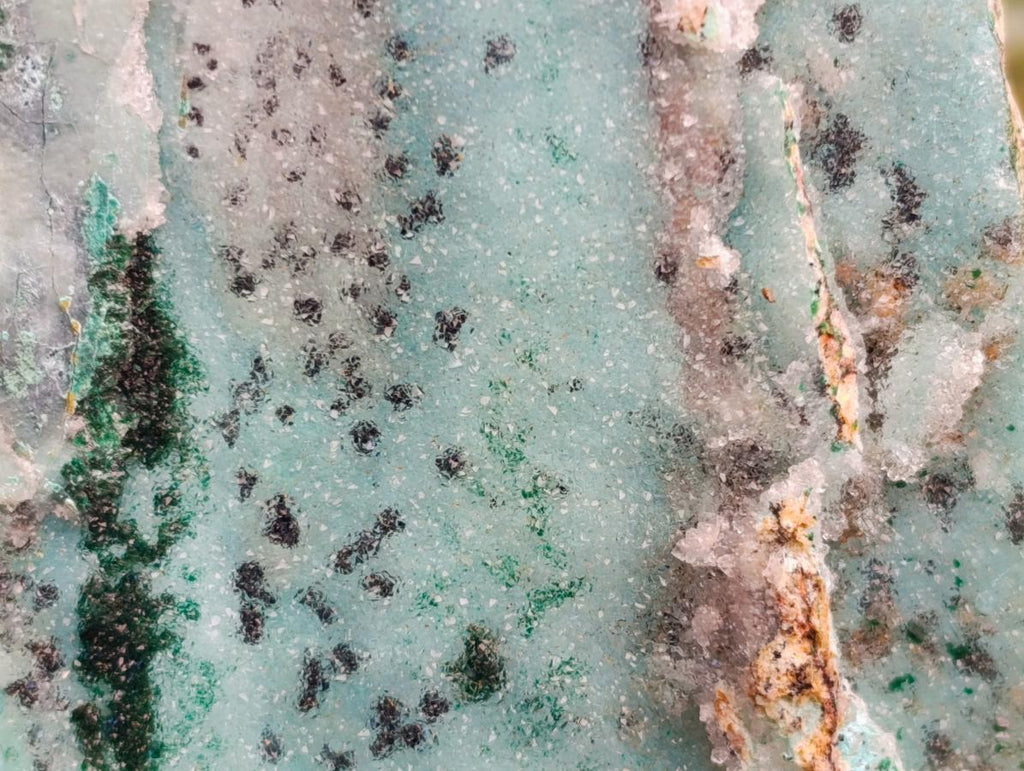 Natural Drusy Coated Chrysocolla With Malachite Specimens x 2 From Lupoto Mine, Congo