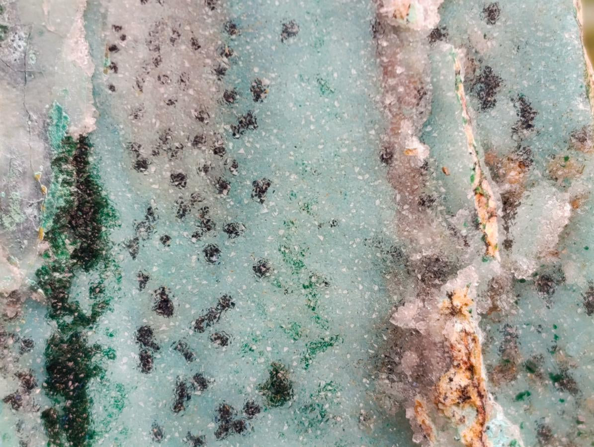 Natural Drusy Coated Chrysocolla With Malachite Specimens x 2 From Lupoto Mine, Congo