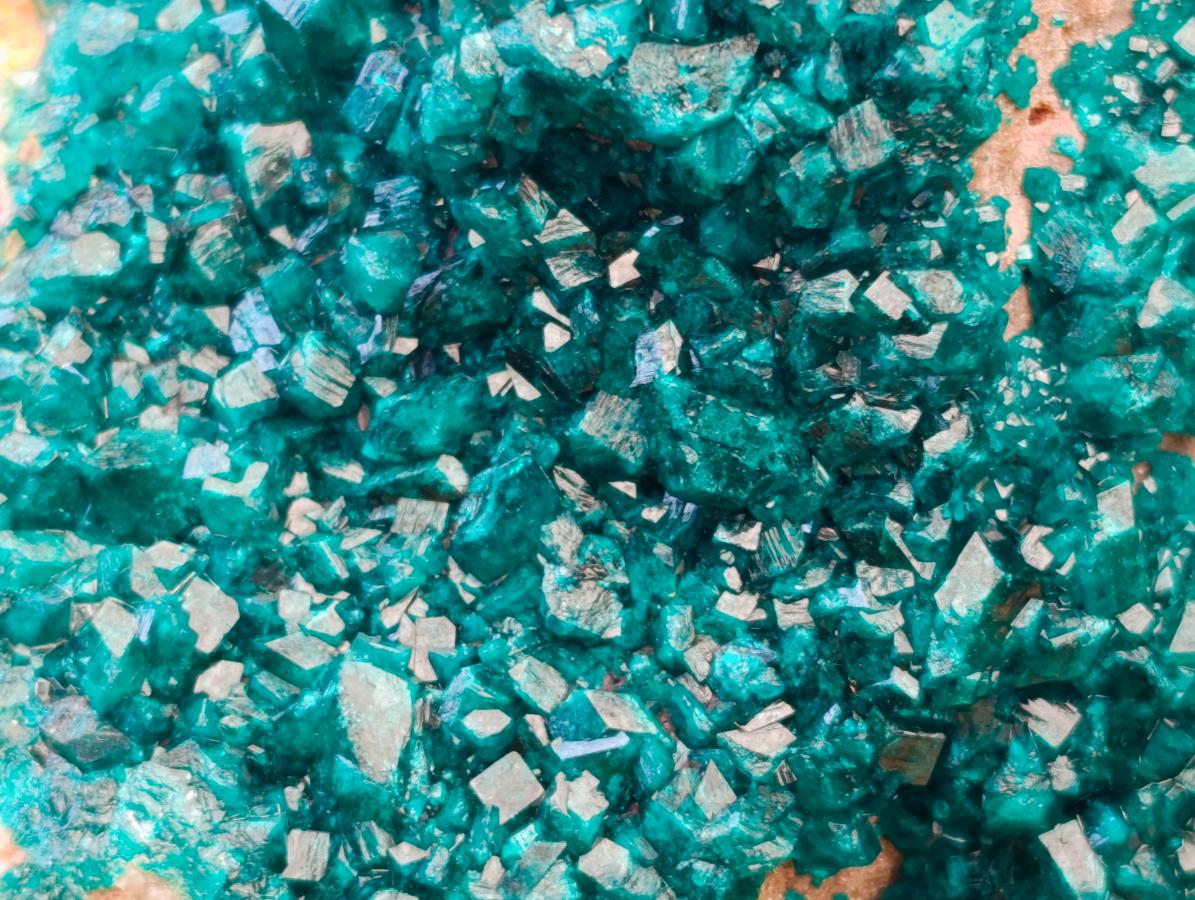 Natural Dioptase On Dolomite Specimen x 1 From Likasi, Congo