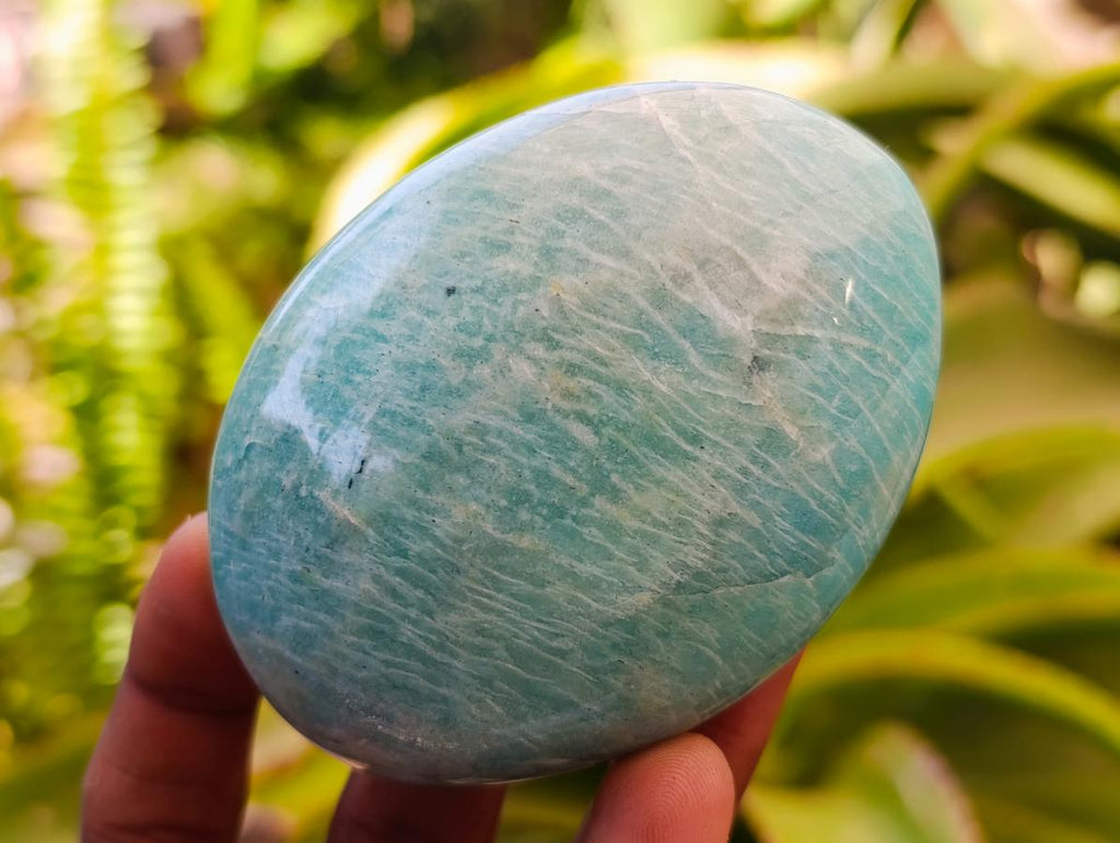 Polished Amazonite Palm Stones x 12 From Madagascar