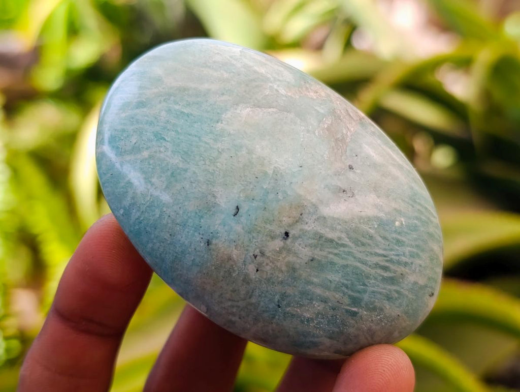 Polished Amazonite Palm Stones x 12 From Madagascar