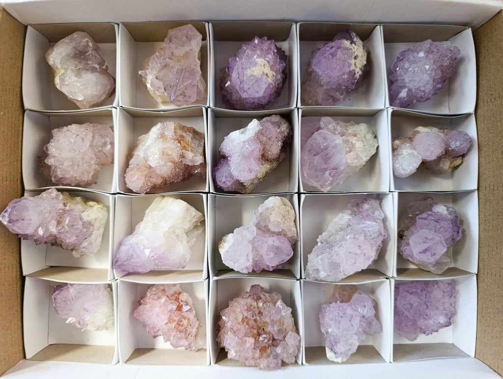 Natural Sunburst Amethyst Spirit Clusters x 20 From Boekenhouthoek, South Africa
