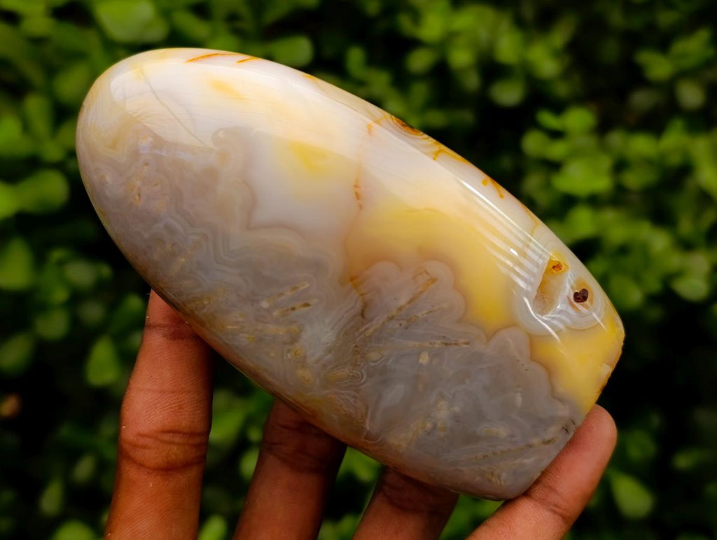 Polished Carnelian Agate Standing Free Forms x 3 From Madagascar
