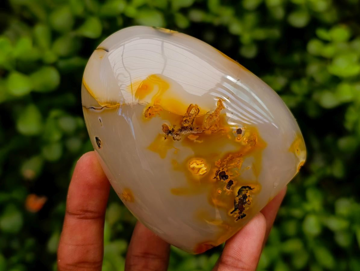 Polished Carnelian Agate Standing Free Forms x 3 From Madagascar