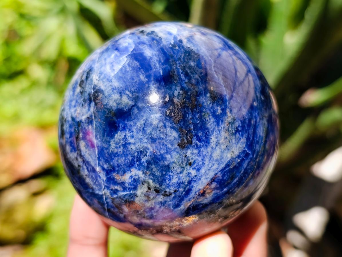 Polished Sodalite Spheres x 2 From Kunene River, Namibia