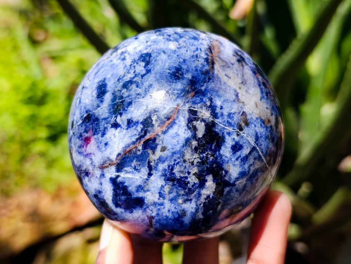 Polished Sodalite Spheres x 2 From Kunene River, Namibia