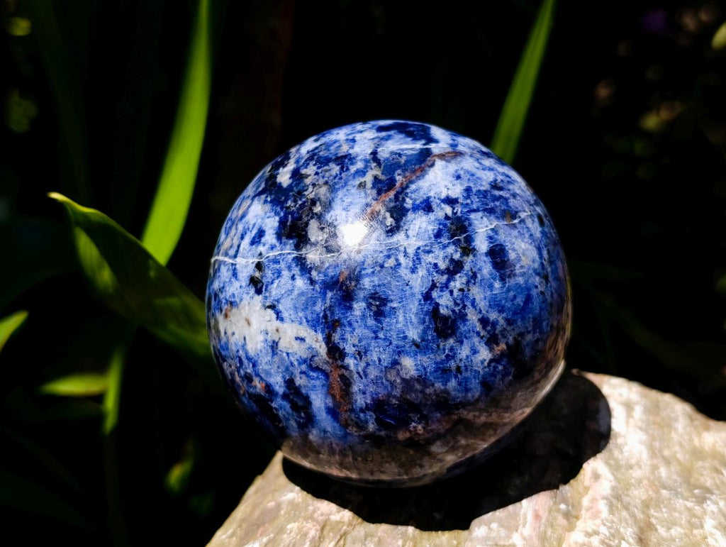 Polished Sodalite Spheres x 2 From Kunene River, Namibia