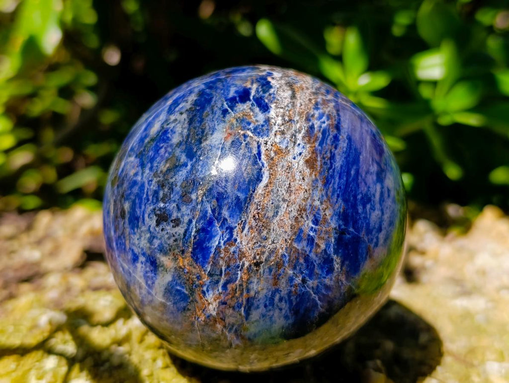 Polished Sodalite Spheres x 2 From Kunene River, Namibia