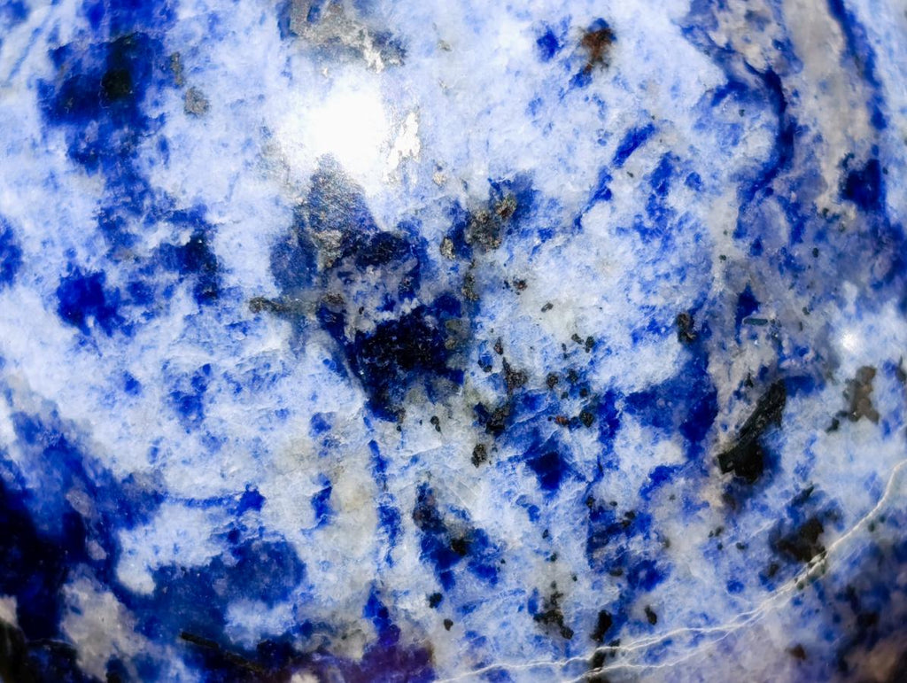 Polished Sodalite Spheres x 2 From Kunene River, Namibia
