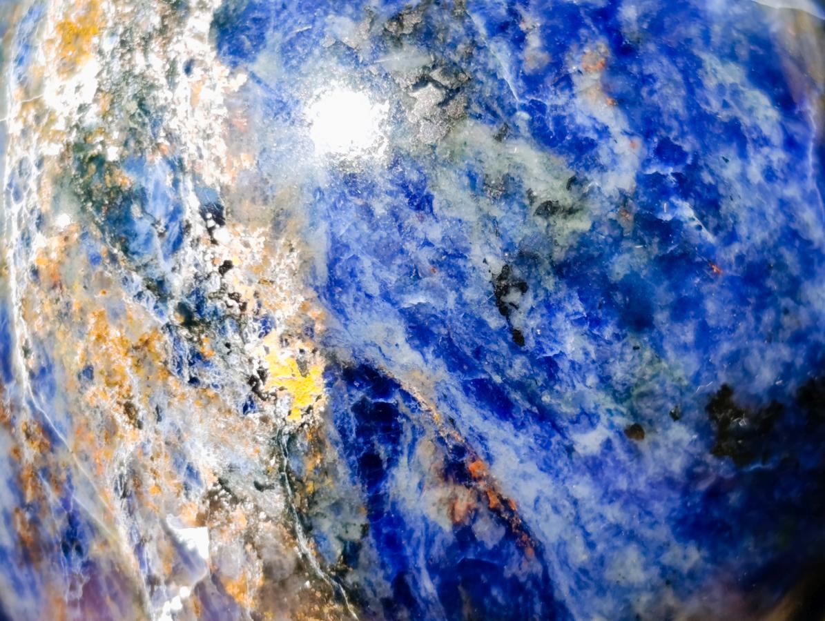 Polished Sodalite Spheres x 2 From Kunene River, Namibia