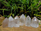 Polished Clear Quartz Crystals x 6 From Madagascar - Toprock Gemstones and Minerals 