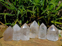 Polished Clear Quartz Crystals x 6 From Madagascar