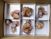 Natural Sunburst Ametrine Spirit Clusters x 6 From Boekenhouthoek, South Africa