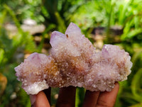 Natural Sunburst Ametrine Spirit Clusters x 6 From Boekenhouthoek, South Africa