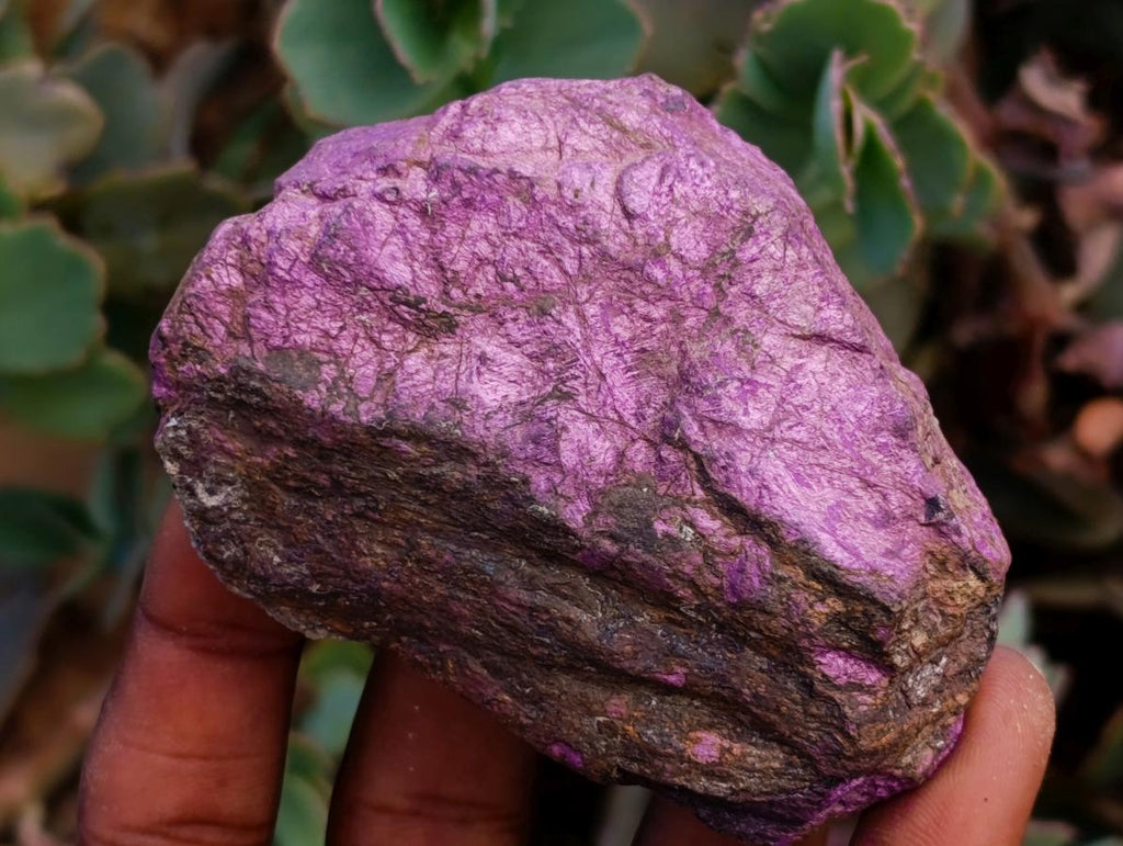 Natural Metallic Cobbed Purpurite Specimens x 6 From Erongo, Namibia