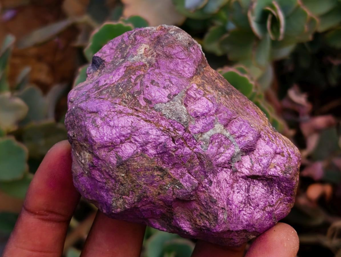 Natural Metallic Cobbed Purpurite Specimens x 6 From Erongo, Namibia