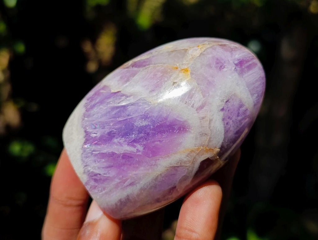 Polished Purple Chevron Amethyst Standing Free Forms x 6 From Madagascar