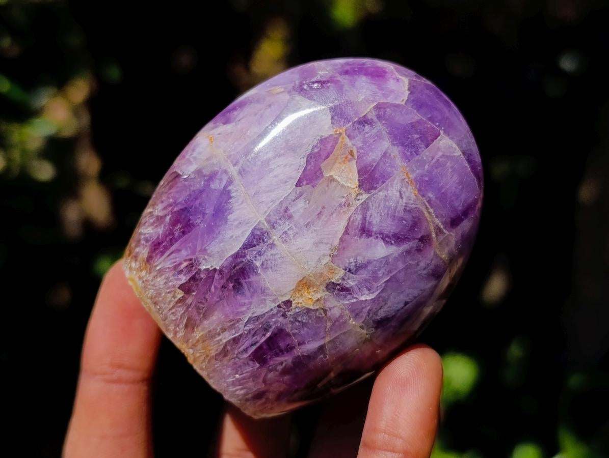 Polished Purple Chevron Amethyst Standing Free Forms x 6 From Madagascar
