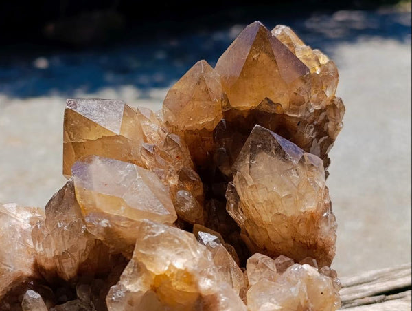 Natural Clear Smokey Citrine Quartz Cluster x 1 From Luena, Congo