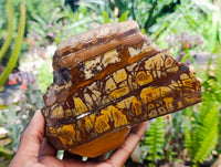 Polished On One Side Nguni Jasper Slices x 2 From Northern Cape, South Africa
