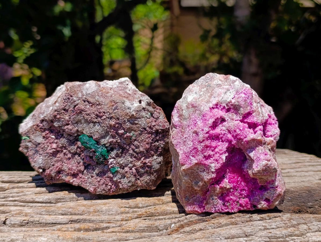 Natural Salrose Cobaltion Dolomite Specimens x 2 From Kakanda, Congo