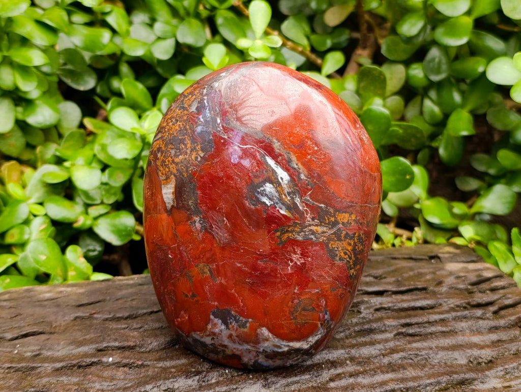 Polished Red Jasper Standing Free Form x 1 From Madagascar