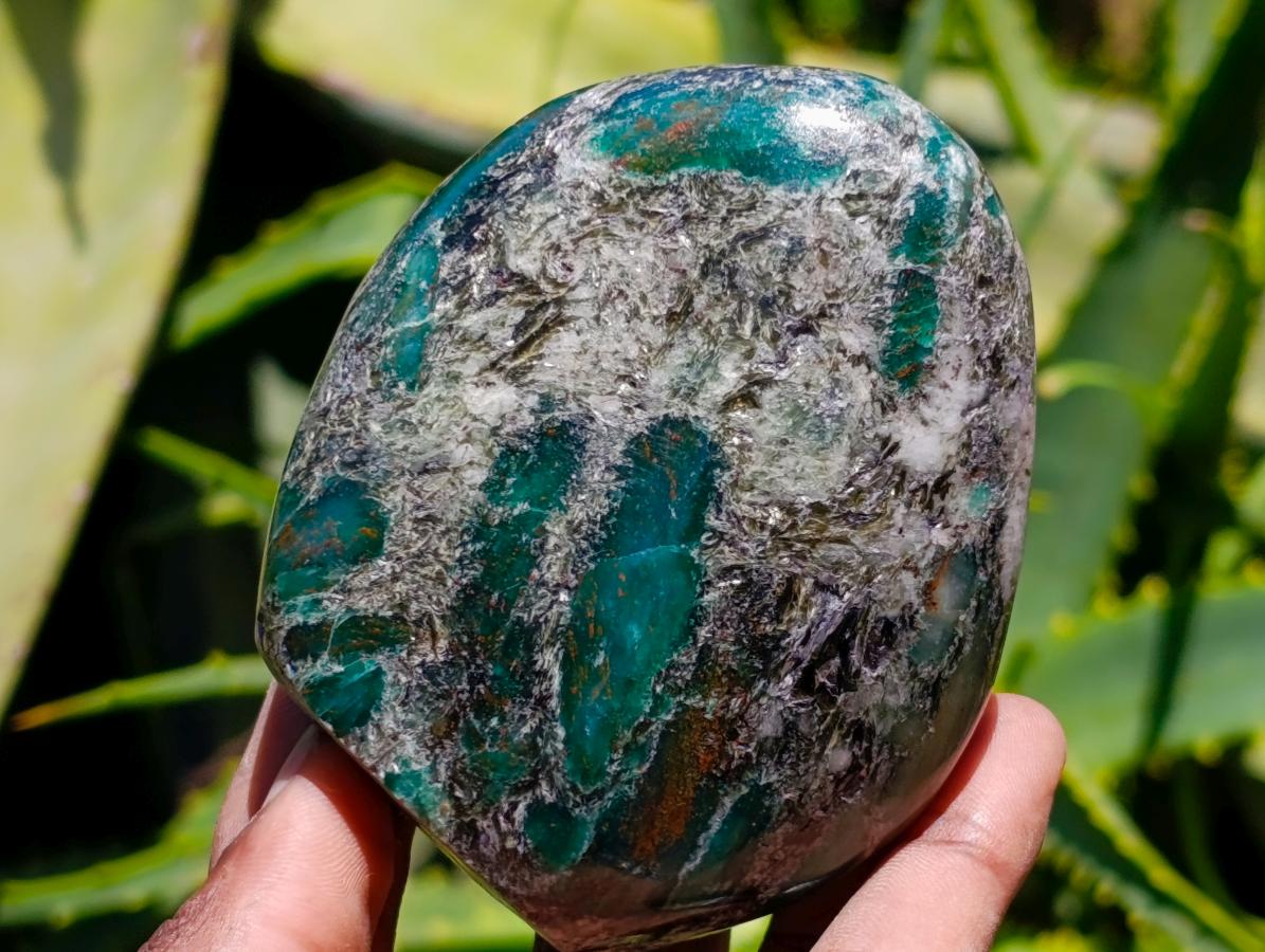 Polished Emerald Mica 'Mutokolite' Standing Free Forms x 3 From Mutoko, Zimbabwe