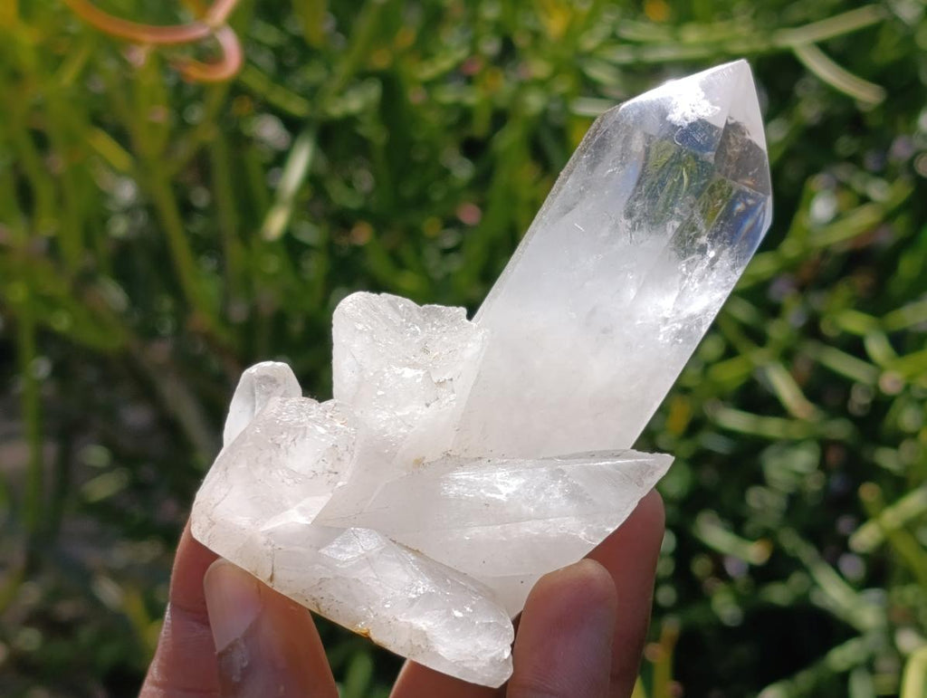 Polished Clear Quartz Clusters x 6 From Madagascar